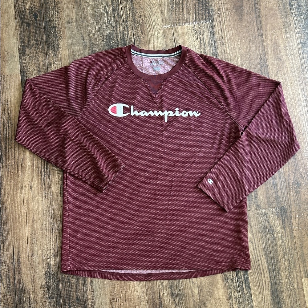 Champion Burgundy Long Sleeve Tee